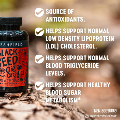 Freshfield Black Seed Oil Ultra Strength Thymoquinone – Nigella Sativa (120 Capsules)