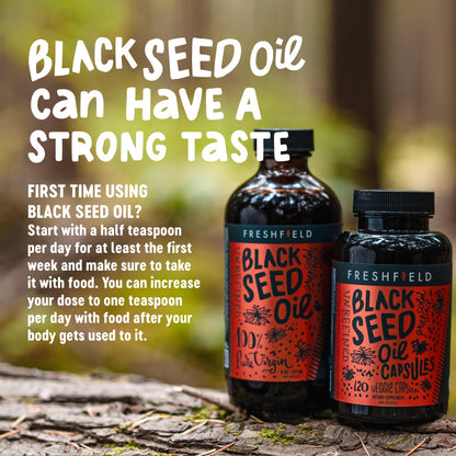Freshfield Black Seed Oil | Cold-Pressed, Vegan Friendly, Ultra Strength | Nigella Sativa | 8 oz