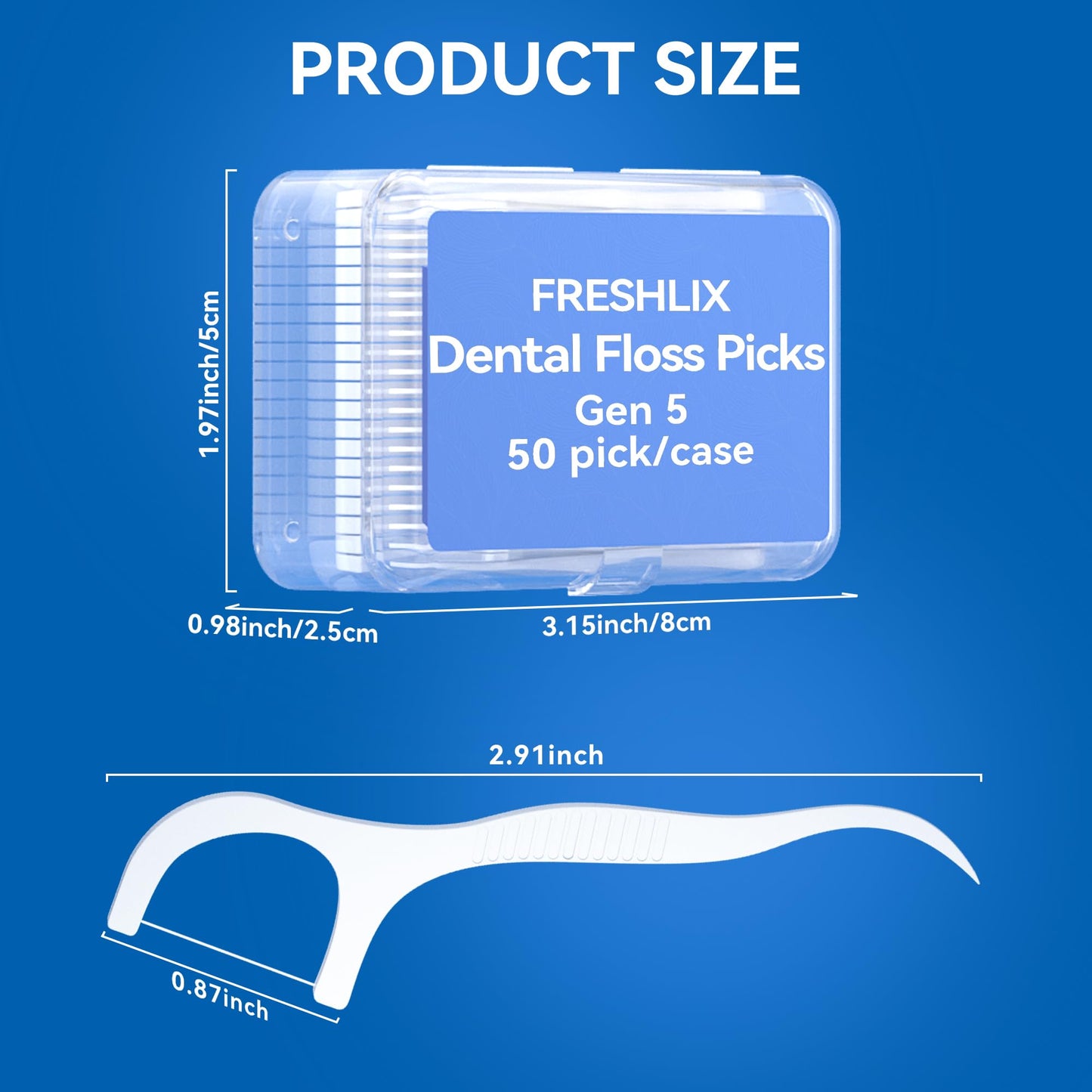 FRESHLIX Dental Floss Picks - 500 Count Gen 3 for Adults & Kids