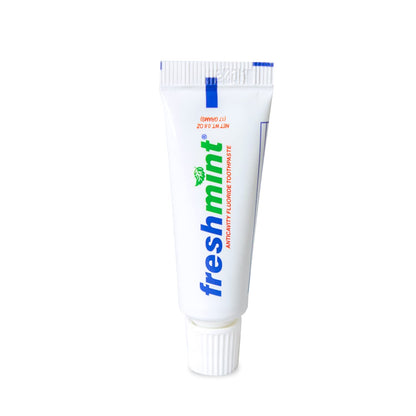 Freshmint 0.6 oz Anticavity Toothpaste - 144 Tubes (Travel Size), Vegan
