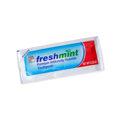Freshmint 250 Packets – 0.28 oz Premium ADA Accepted Fluoride Toothpaste (Single-Use)