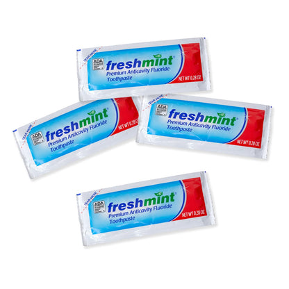 Freshmint 250 Packets – 0.28 oz Premium ADA Accepted Fluoride Toothpaste (Single-Use)