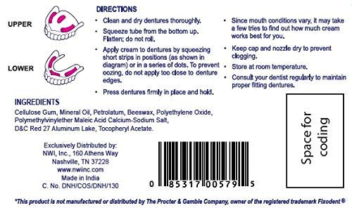 Freshmint .85 oz Denture Adhesive – Case Pack 144 | Zinc Free
