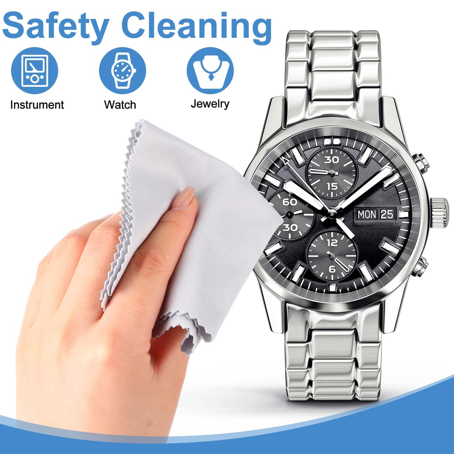Frienda 50 Pcs Microfiber Cleaning Cloths for Glasses – 7x6 in Lens & Screen Cleaning (Light Color) Bulk Pack
