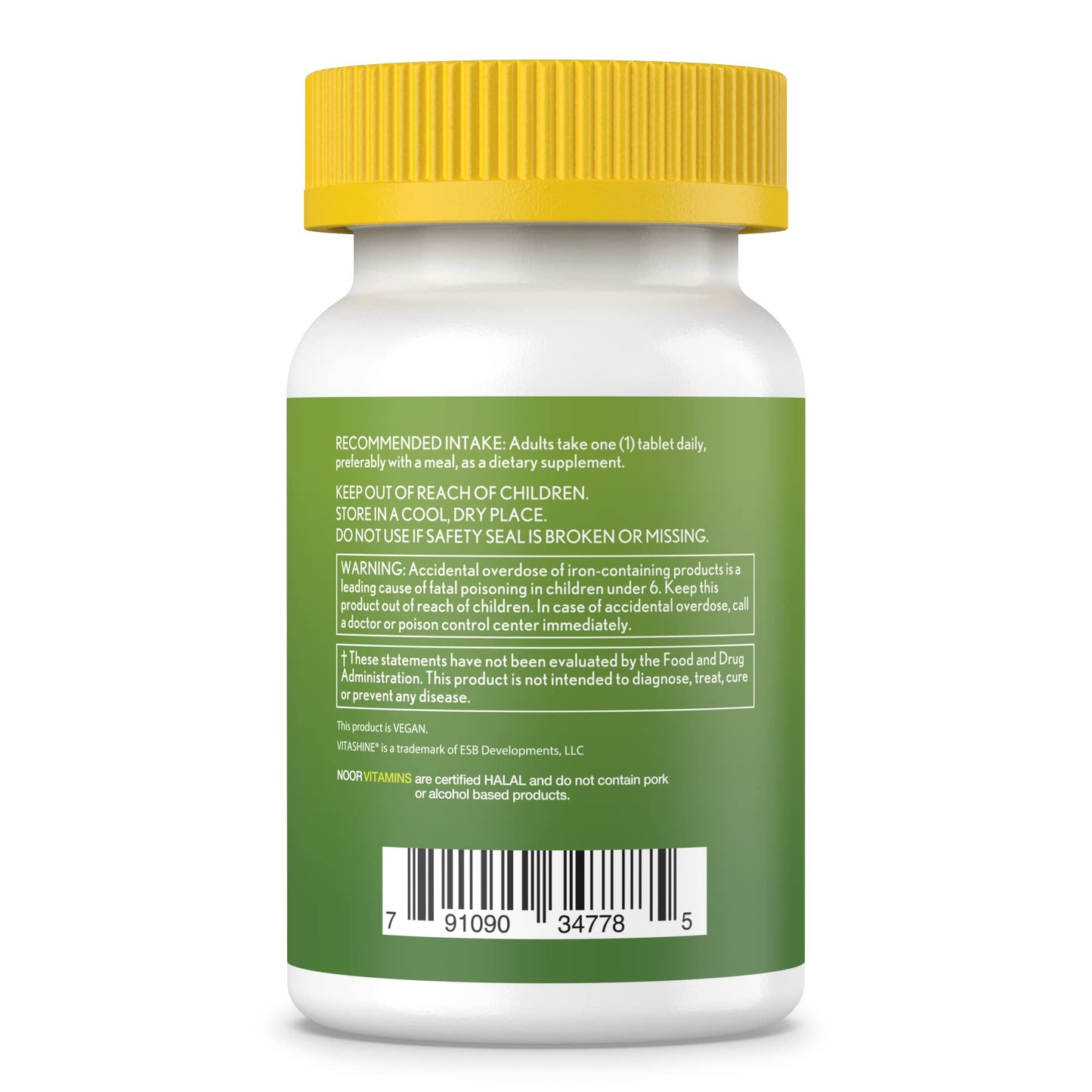 Noor Vitamins Halal Vegan Women's Multivitamin – Once Daily, 2-Month Supply