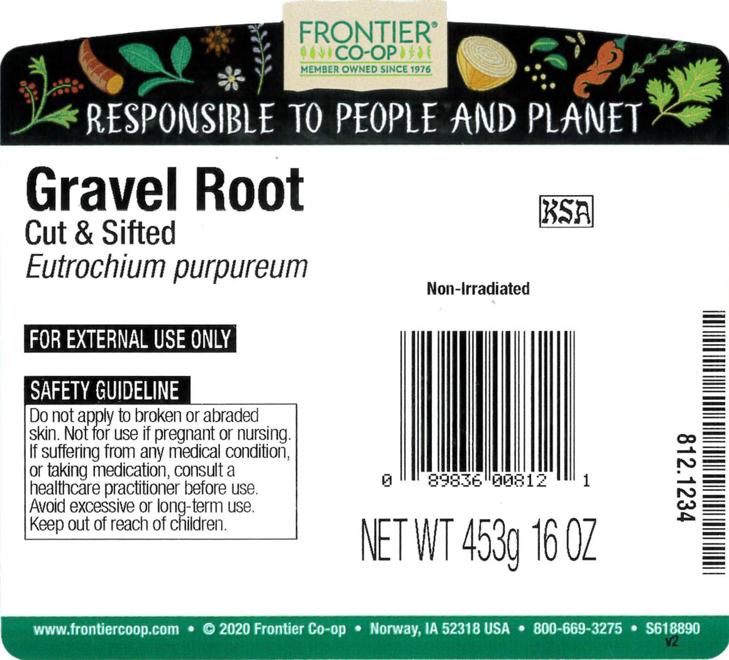 Frontier Co-op Gravel Root 1lb – Cut & Sifted, Wildcrafted (Eutrochium purpureum)