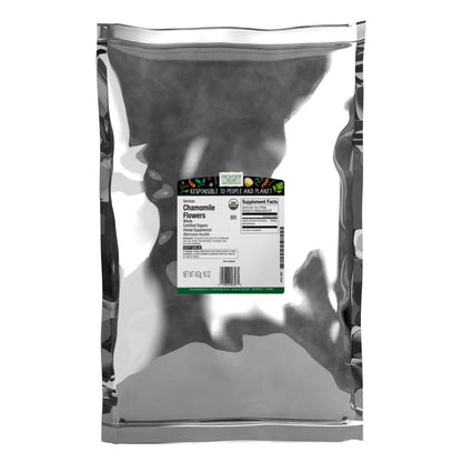 Frontier Co-op Organic Whole Chamomile Flowers - Kosher, Dried Chamomile for Tea & Skincare | 16 oz