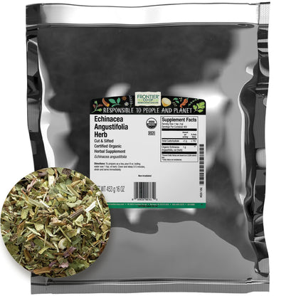 Frontier Co-op Organic Echinacea Angustifolia Herb - 1lb Bulk, Kosher