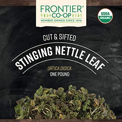 Frontier Co-op Organic Nettle Leaf, Cut & Sifted for Nettle Tea — Kosher, 16 oz (Pack of 2) BritishVita | Premium UK Vitamins & Wellness Supplements