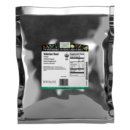 Frontier Co-op Organic Valerian Root Powder | 1lb Bulk Bag | Kosher