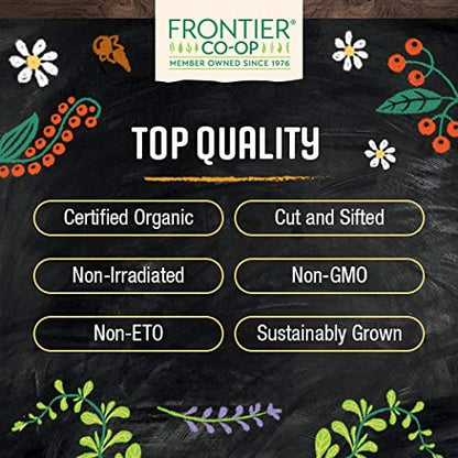 Frontier Co-op Stevia Herb – Cut & Sifted Green, Certified Organic | 1 lb Bulk