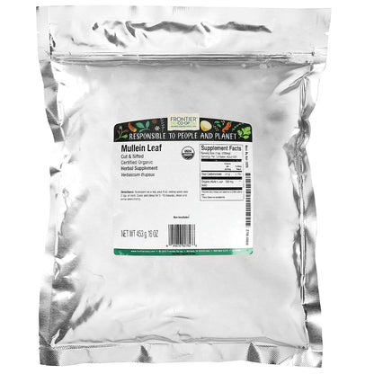 Frontier Organic Mullein Leaf F2756 – 16 oz | USDA Organic, QAI Certified