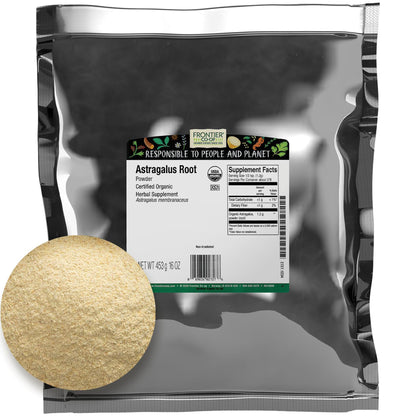 Frontier Co-op Organic Astragalus Root Powder 1lb | Certified Organic
