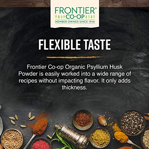 Frontier Co-op Organic Psyllium Husk Powder 1lb | Gluten-Free, Kosher Certified