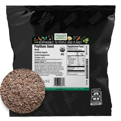 Frontier Co-op Organic Whole Psyllium Seed 1lb
