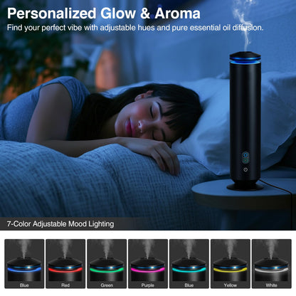 Waterless Scent Diffuser Starter Kit – 1500 Sq Ft Coverage, Black