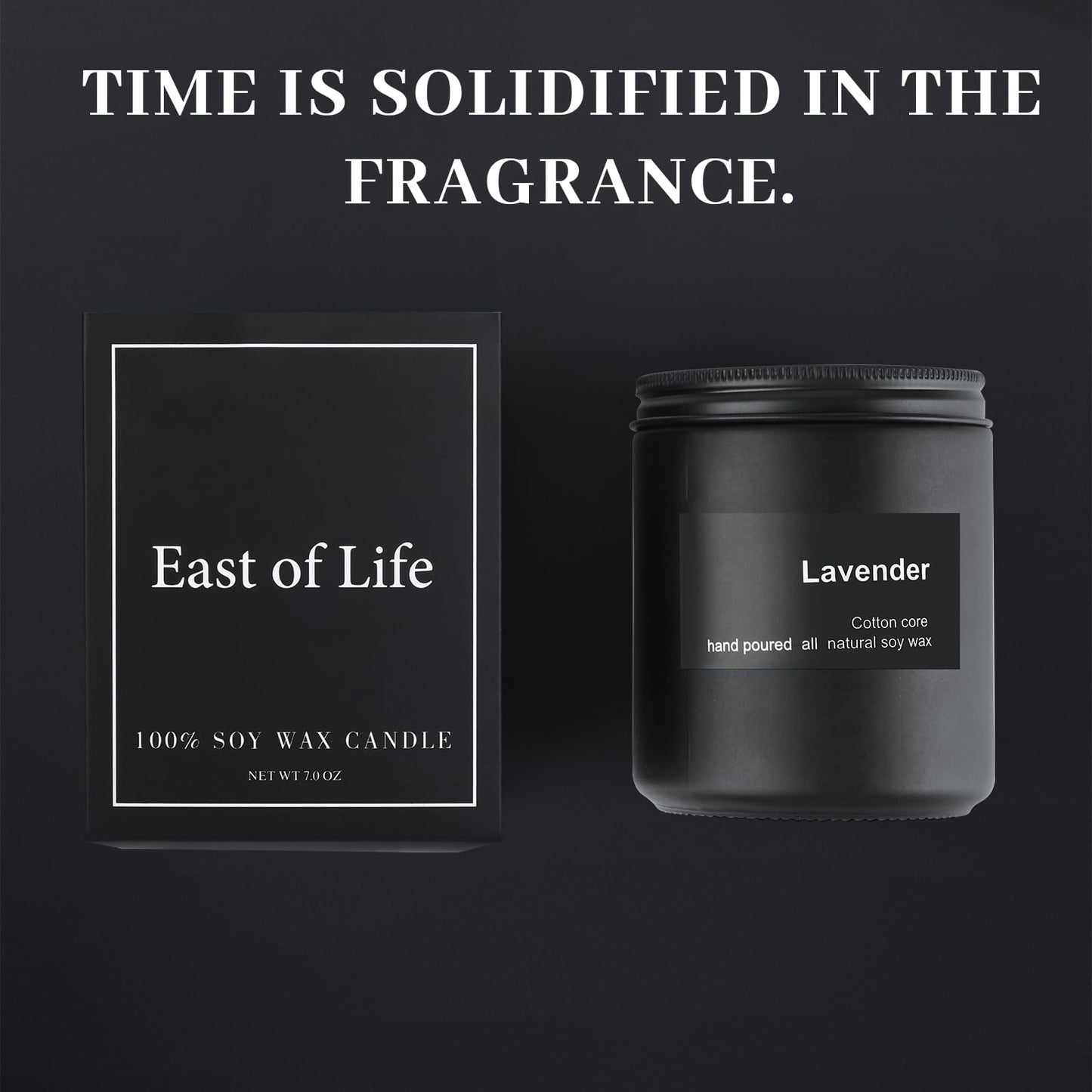 Sandalwood Scented Candle for Women — 7oz Soy Wax, Exquisite Frosted Glass, Gift-Ready