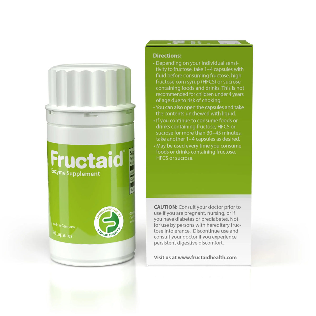 Fructaid Enzyme Supplement - 90 Capsules | Digest Fructose Easily, Gluten-Free & Lactose-Free BritishVita | Premium UK Vitamins & Wellness Supplements