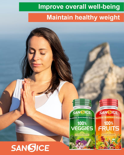 Fruits & Veggies Supplement – Natural Fruit & Vegetable Vitamins for Women, Men & Kids | Soy Free & Non-GMO