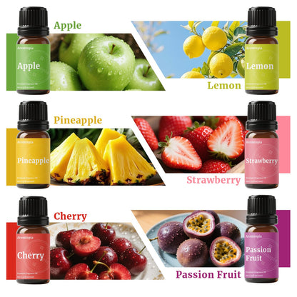 Fruit Fragrance Oils – Aromtopia 6x10ml | Premium IFRA-Standard Fragrance Oils for Candle, Soap & Diffuser