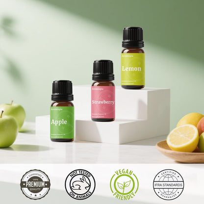 Fruit Fragrance Oils – Aromtopia 6x10ml | Premium IFRA-Standard Fragrance Oils for Candle, Soap & Diffuser