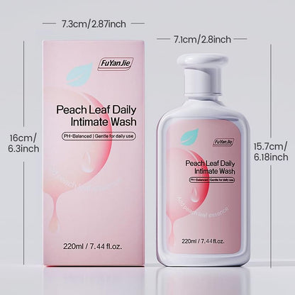 fu yan jie Peach Leaf Feminine Wash — pH-Balanced, Hydrating & Gentle Hygiene (220ml)