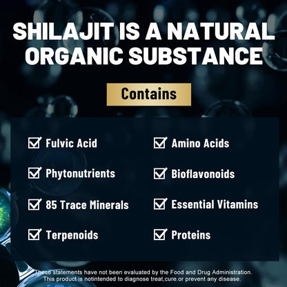 Fubienfit Shilajit Capsules – Premium Shilajit with Ashwagandha, Ginseng & Fulvic Acid (120 Capsules)