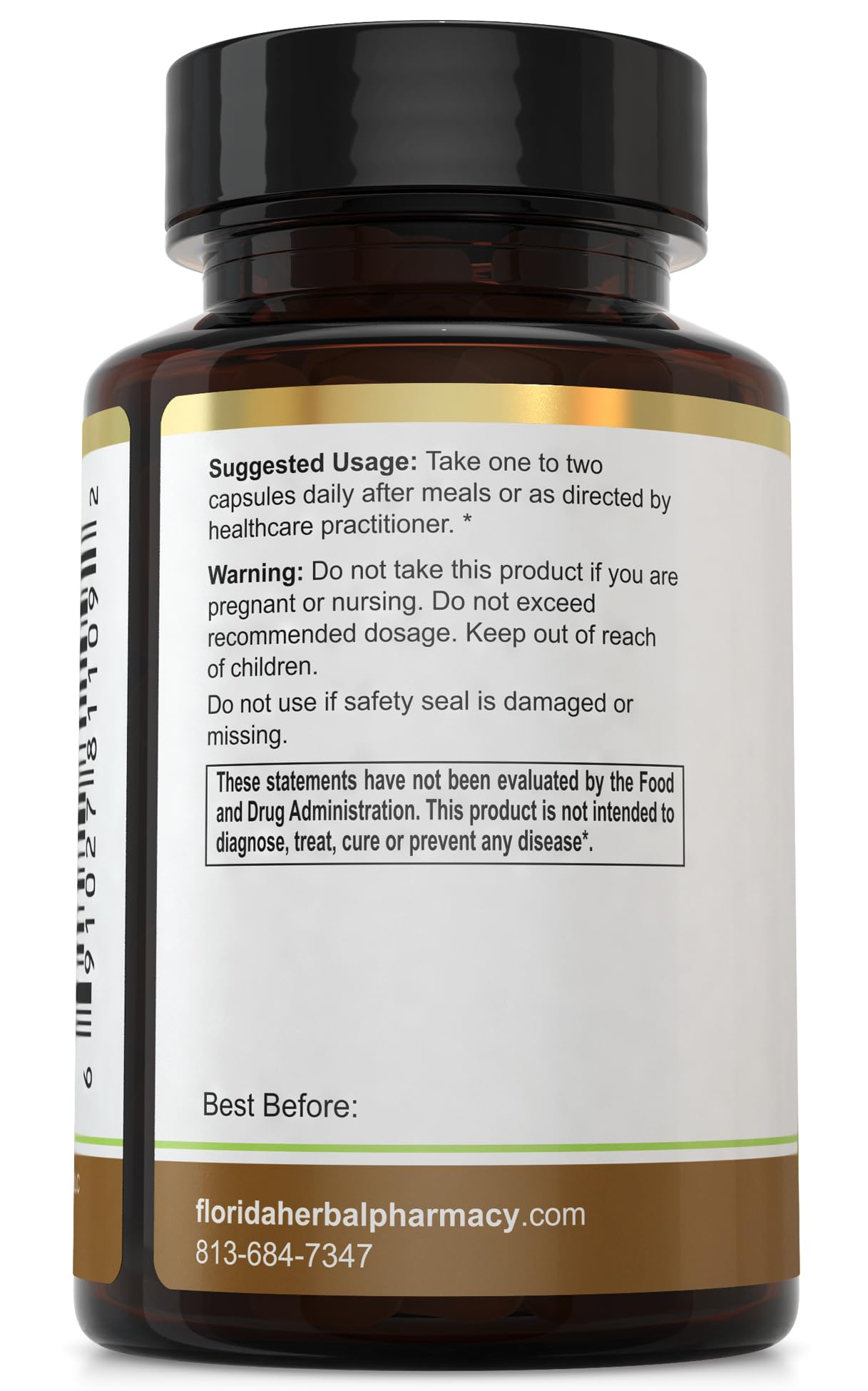 Florida Herbal Pharmacy Fucoidan Supplement Capsules (120 Capsules) 50 mg per Capsule, 100 mg Serving
