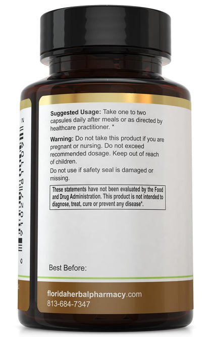 Florida Herbal Pharmacy Fucoidan Supplement Capsules (120 Capsules) 50 mg per Capsule, 100 mg Serving