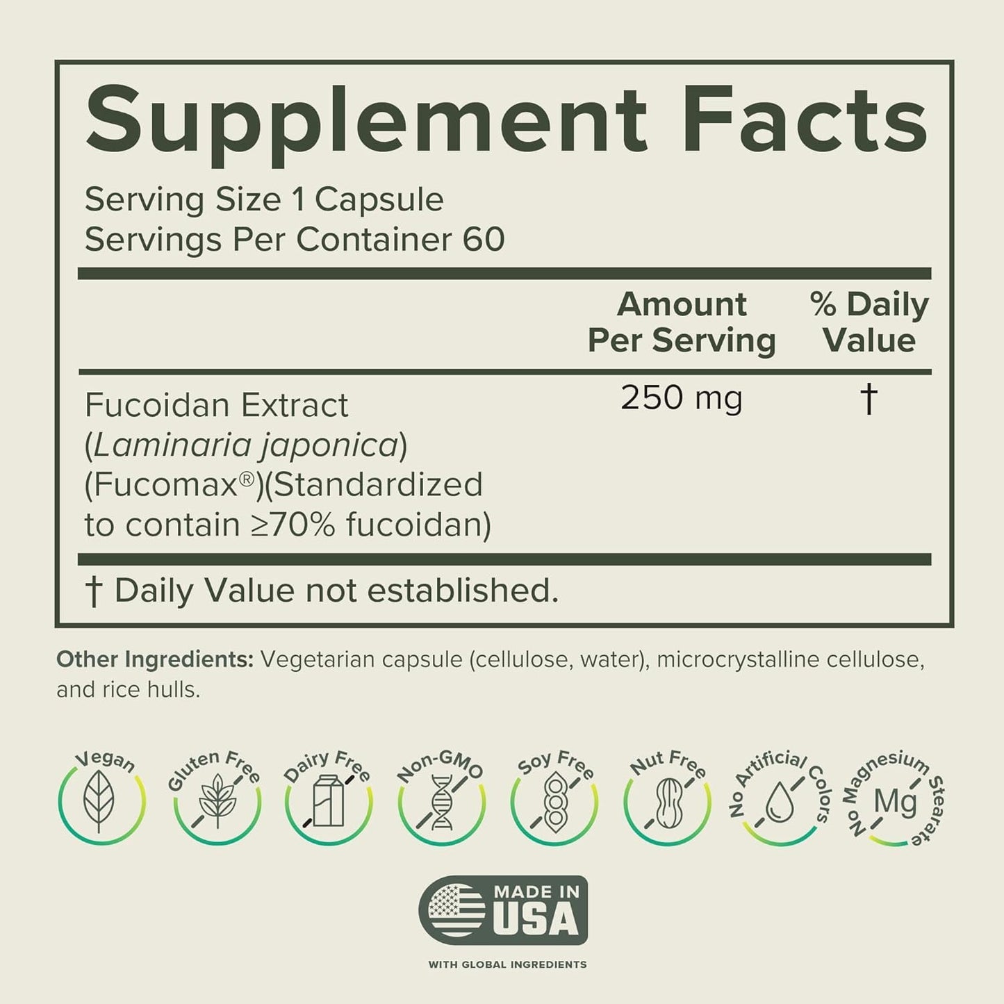 Prominent Nutrition Fucoidan – Gut Health & Immune Support, 250mg, 60 Count | Premium Brown Seaweed Extract