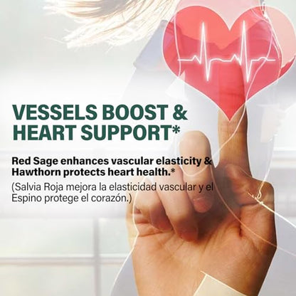 Fuenvegtal Horse Chestnut Blood Circulation Capsules | Diosmin & Garlic for Healthy Blood Flow - 90 Count