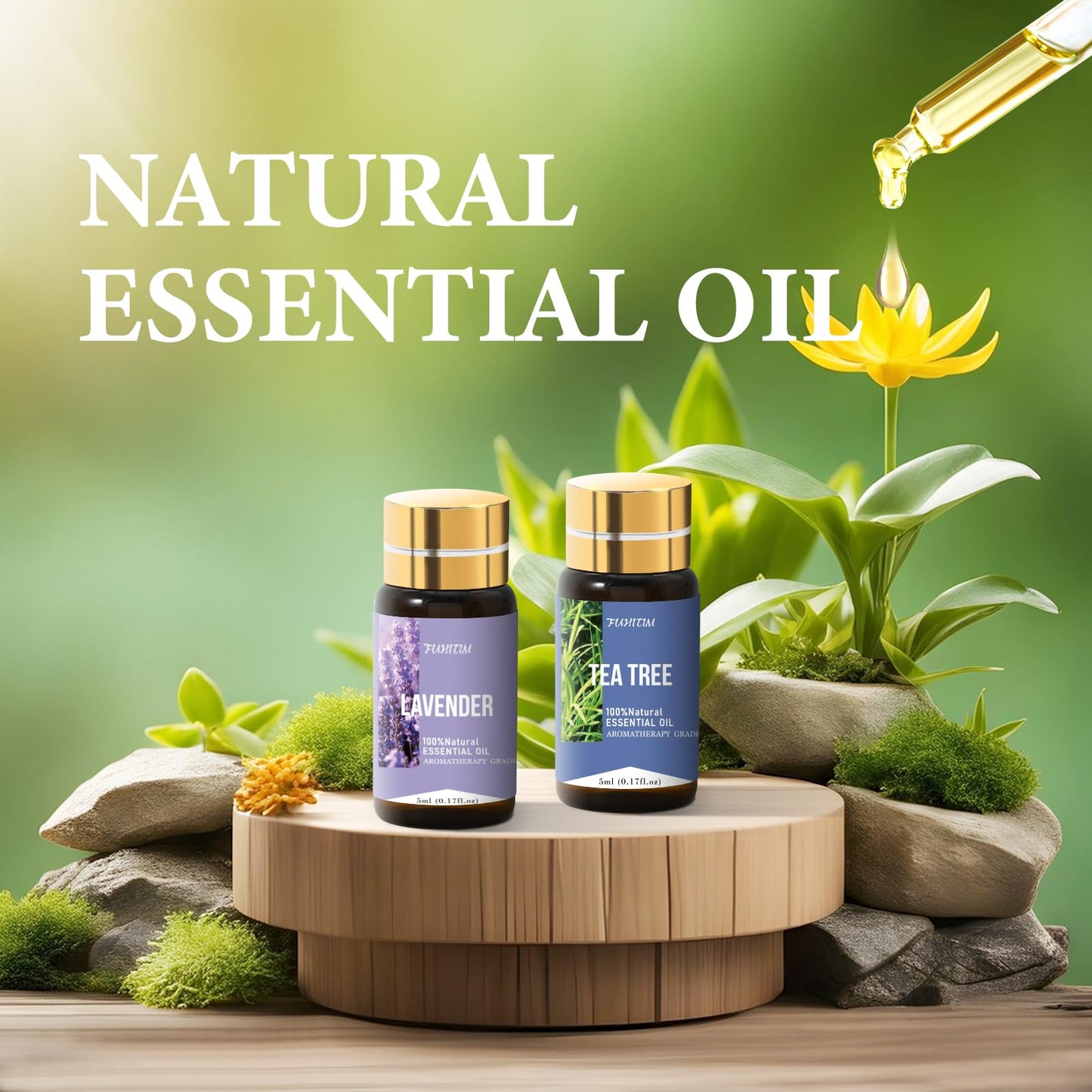 FUHITIM 42x5ml (0.17oz) Essential Oil Set – Premium Aromatherapy Gift for Diffuser