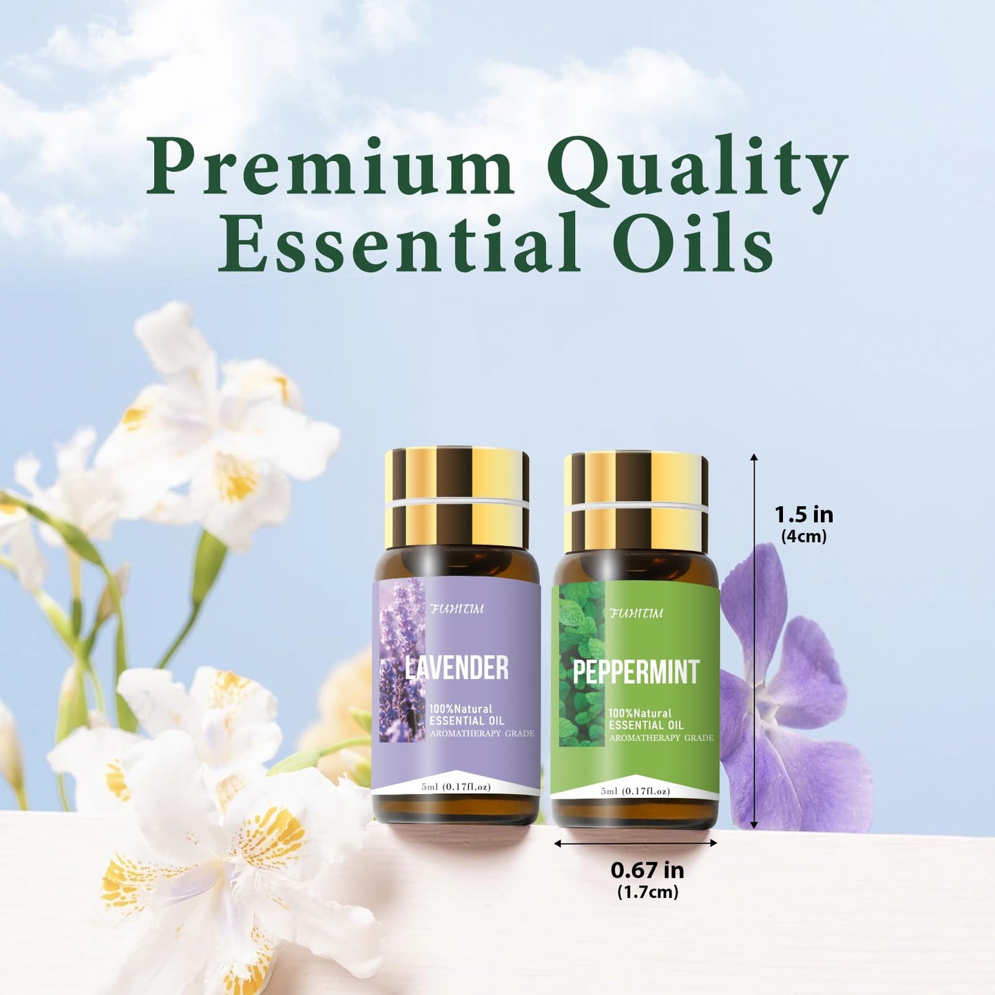 FUHITIM 42x5ml (0.17oz) Essential Oil Set – Premium Aromatherapy Gift for Diffuser
