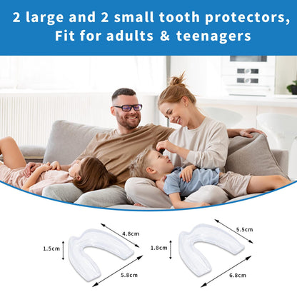 Fullaye Mouth Guard for Teeth Grinding at Night - Food-Grade & Comfortable Safety Mouth Guard (4 Packs)