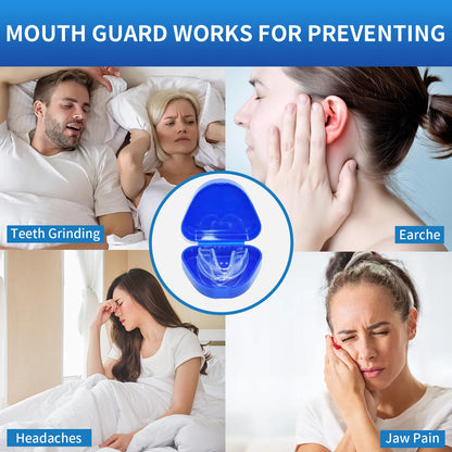 Fullaye Mouth Guard for Teeth Grinding at Night - Food-Grade & Comfortable Safety Mouth Guard (4 Packs)