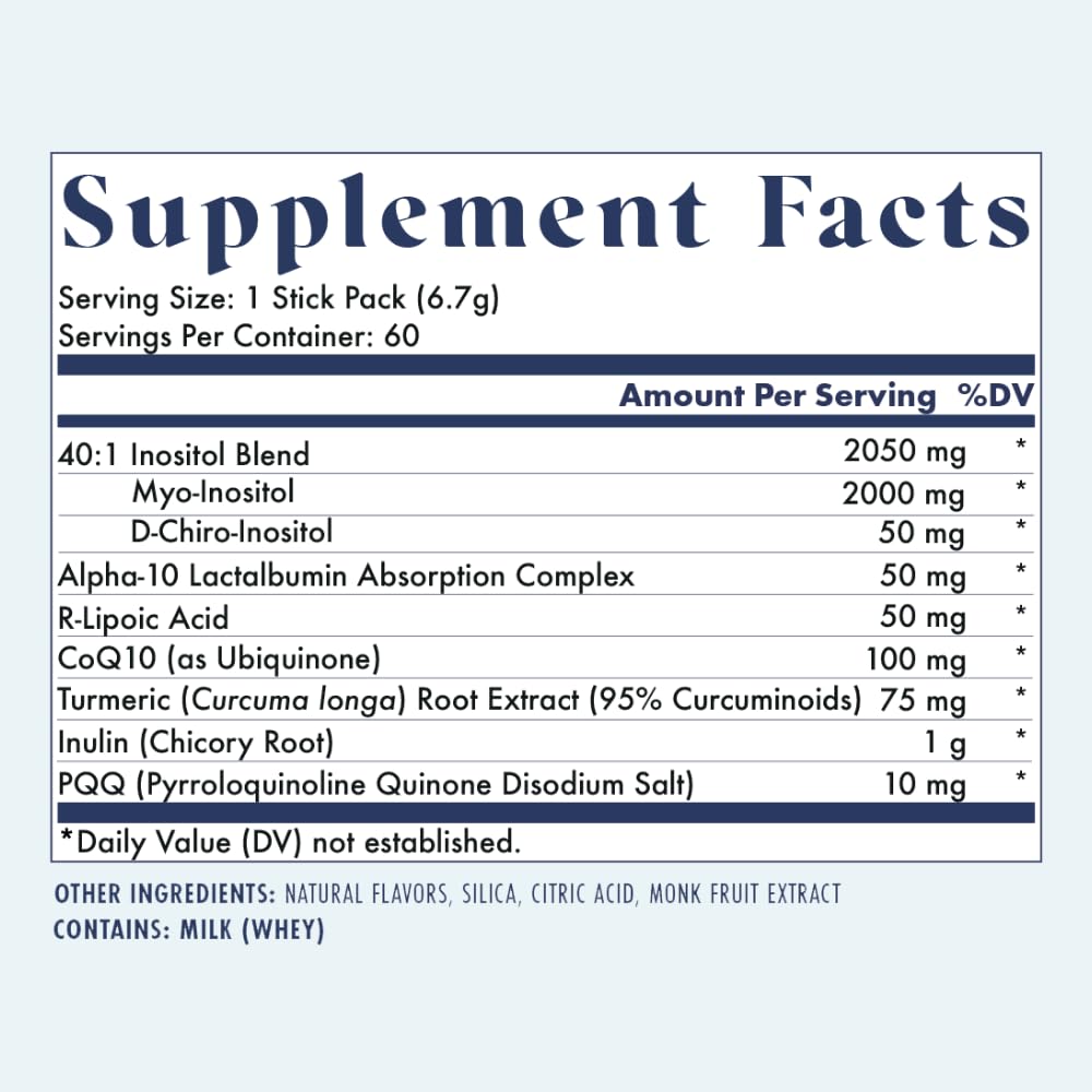 FullWell Alpha Inositol+ Metabolic Health Supplement with Myo-Inositol & D-Chiro-Inositol 40:1 Ratio – Orange Cream, 60 Count