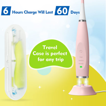 FUMEIKANG Kids 2-Pack Electric Toothbrushes – Smart Sonic (Blue/Pink)