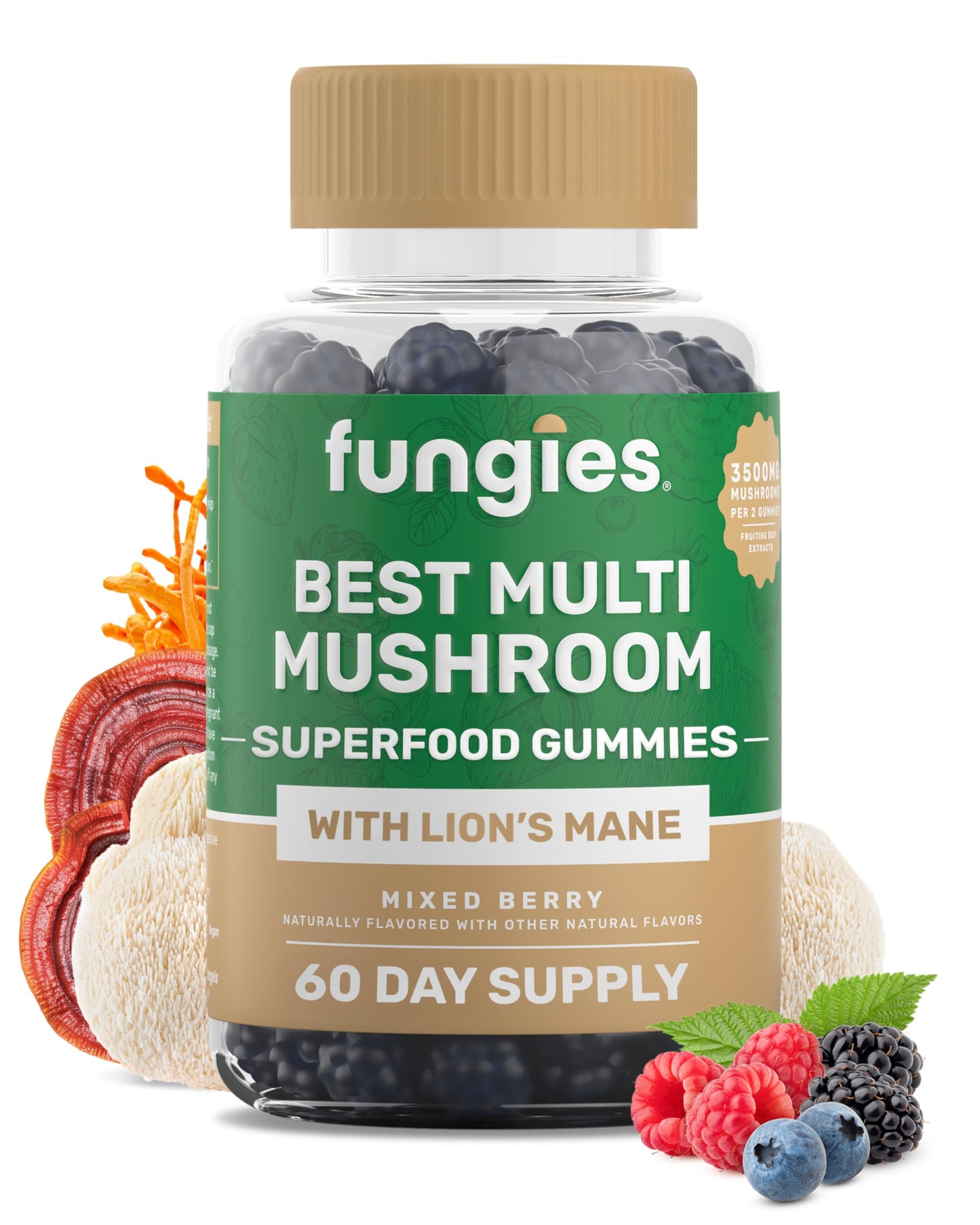 Fungies Multi Mushroom Gummies – 7 Mushrooms, Vegan & Gluten-Free