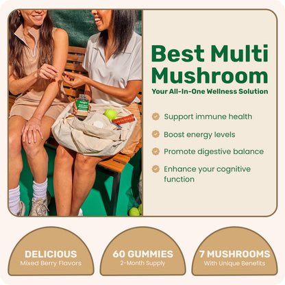 Fungies Multi Mushroom Gummies – 7 Mushrooms, Vegan & Gluten-Free