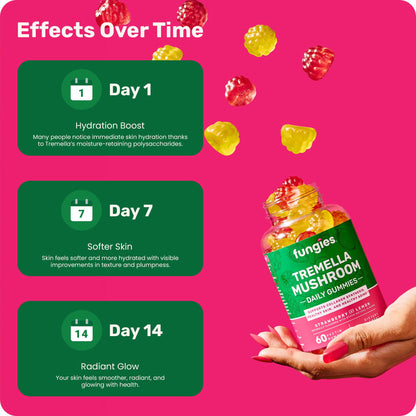 Fungies Tremella Gummies – Strawberry & Lemon Skin Health, 60 Servings