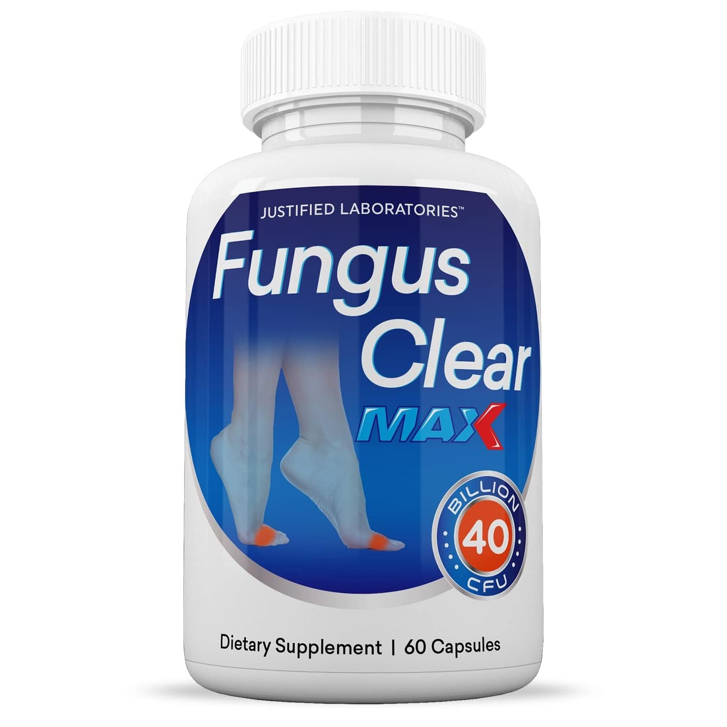 Justified Laboratories Fungus Clear Max Pills – 40 Billion CFU Probiotic, 60 Capsules