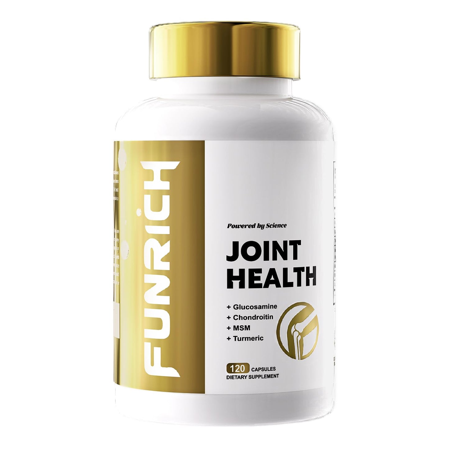 FUNRICH Glucosamine Chondroitin MSM - Joint Support for Women & Men - 120 Capsules
