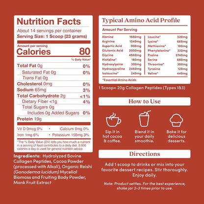 Further Food Chocolate Collagen Peptides Powder – Grass-Fed, 11.36 oz | Gut Health, Joints, Skin, Hair, Nails