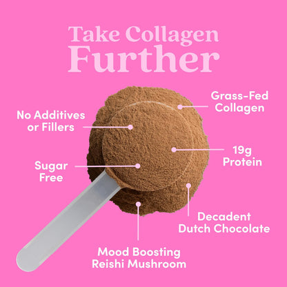 Further Food Chocolate Collagen Peptides Powder – Grass-Fed, 11.36 oz | Gut Health, Joints, Skin, Hair, Nails