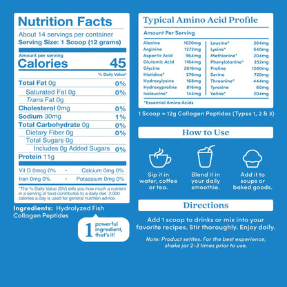 Further Food Marine Collagen Peptides - Unflavored, Wild-Caught & Sustainably Sourced