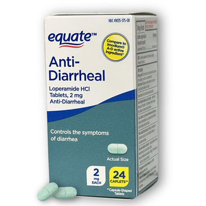 Loperamide 2 mg Anti-Diarrheal Caplets (24 Count) | Fusion Shop Store