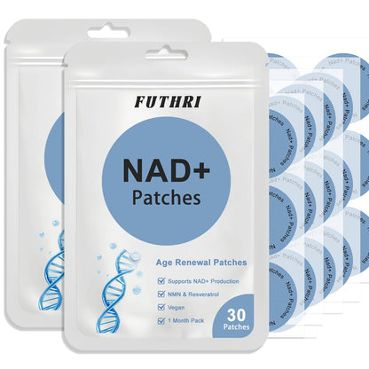 FUTHRI NAD+ Patches – Vegan, All-Day Comfort | Energy & Healthy Aging | 60-Day Supply