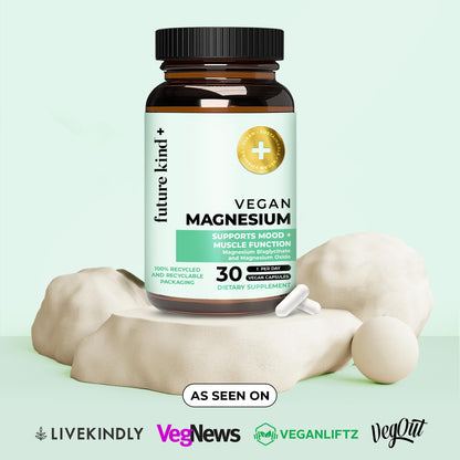 Future Kind Vegan Chelated Magnesium – Most Bioavailable & 6x Potent (30ct)