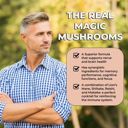 Future Kind Vegan Lion’s Mane Mushroom Complex – Brain Support with Chaga, Reishi, Maitake & Shiitake (30ct) | Memory & Focus