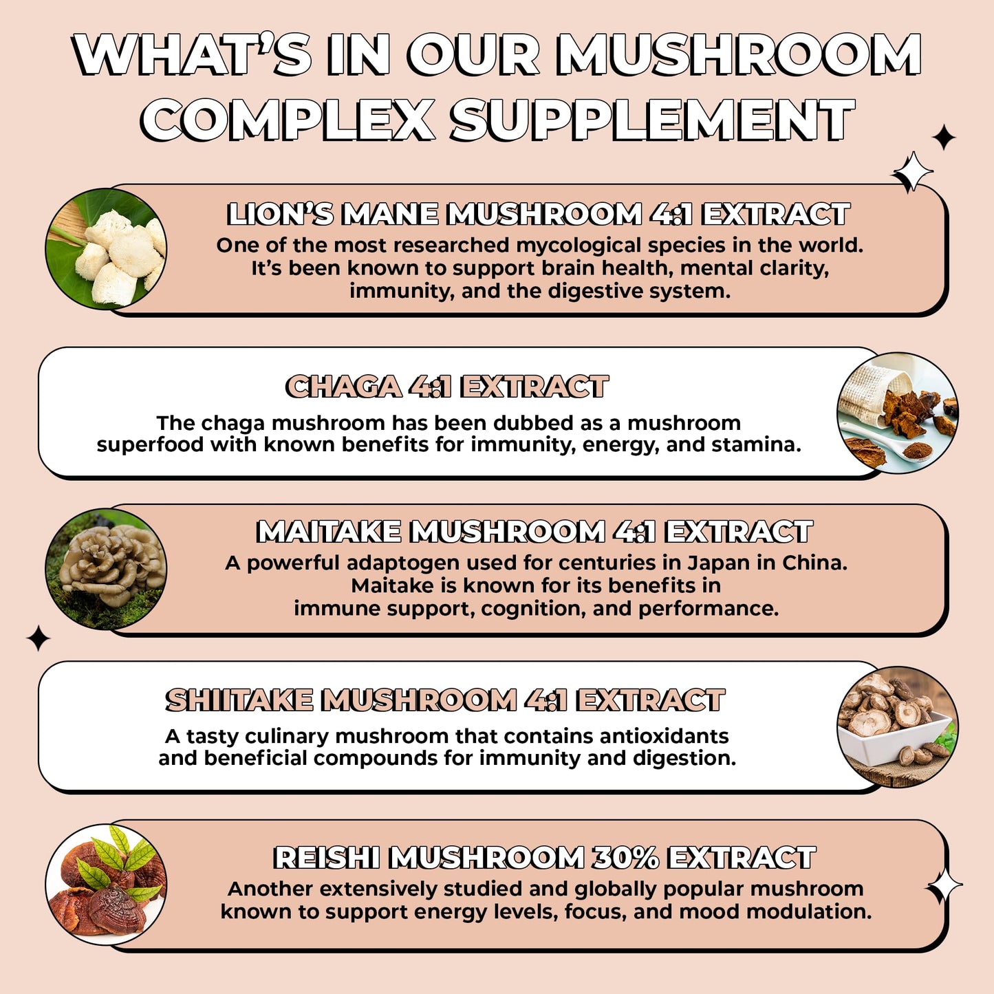Future Kind Vegan Lion’s Mane Mushroom Complex – Brain Support with Chaga, Reishi, Maitake & Shiitake (30ct) | Memory & Focus